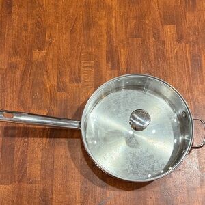 Premium Stainless Steel Frying Pan with Lid